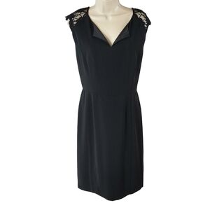 Vintage Covington Black Lace Accent Midi Dress